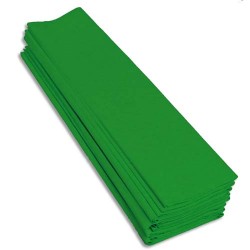 CLAIREFONTAINE Paquet 10 feuilles crépon M40 2x0.50m Vert pré