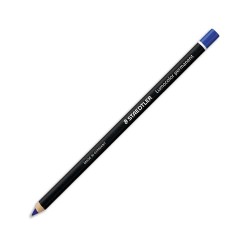 STAEDTLER Boïte de 12 crayons marqueur à sec permanent,  toutes surfaces, coloris Bleu GLASOCHROM