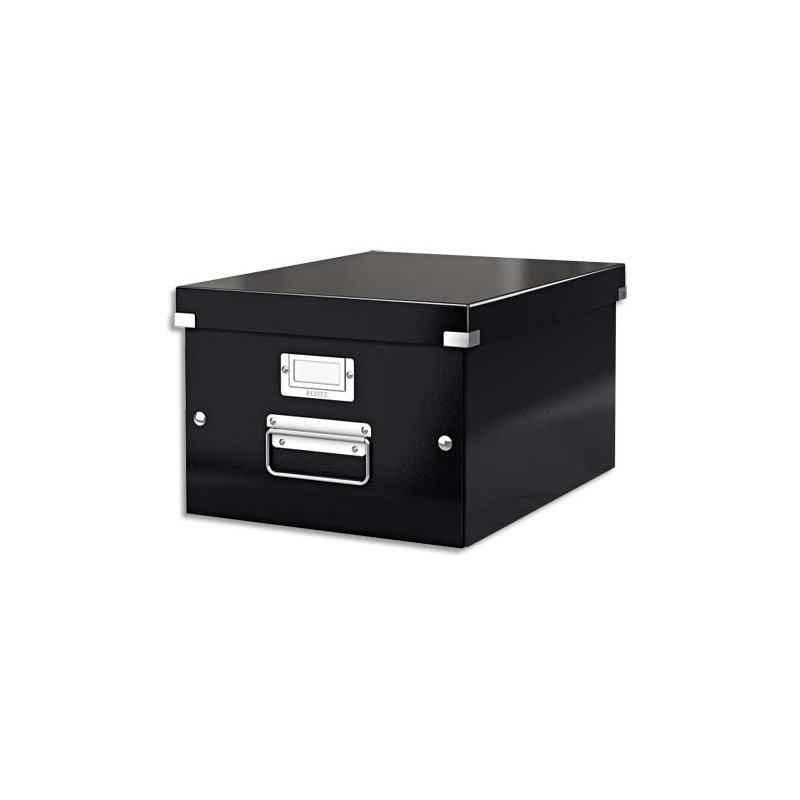 LEITZ Boîte CLICK&STORE M-Box. Format A4 - Dimensions : L281xH200xP369mm. Coloris Noir.