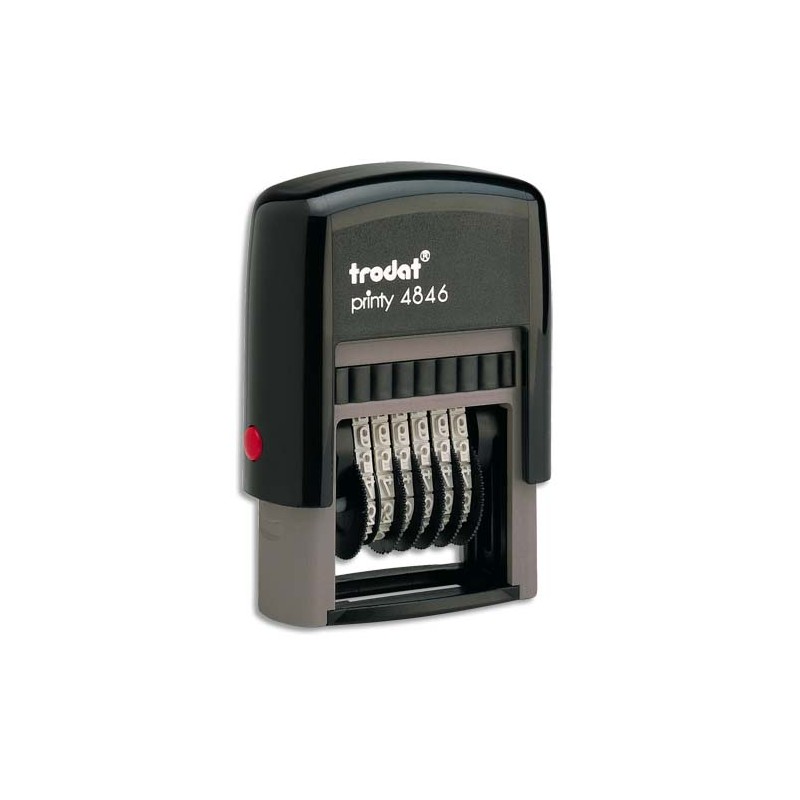 TRODAT Numéroteur 6 bandes - Printy 4846 à encrage automatique. Hauteur caractères 4mm
