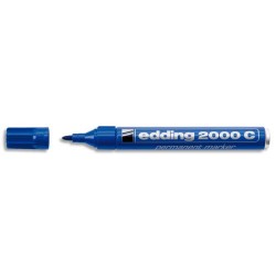 EDDING Marqueur permanent pointe ogive encre indélibile Bleue sans solvant 2000