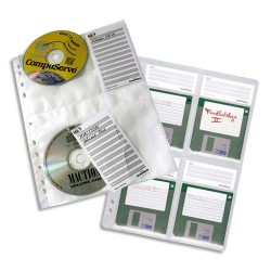 DURABLE Sachet 5 Pochettes Din A4 pour CD - perforation universelle + protection tissu - polypropylène