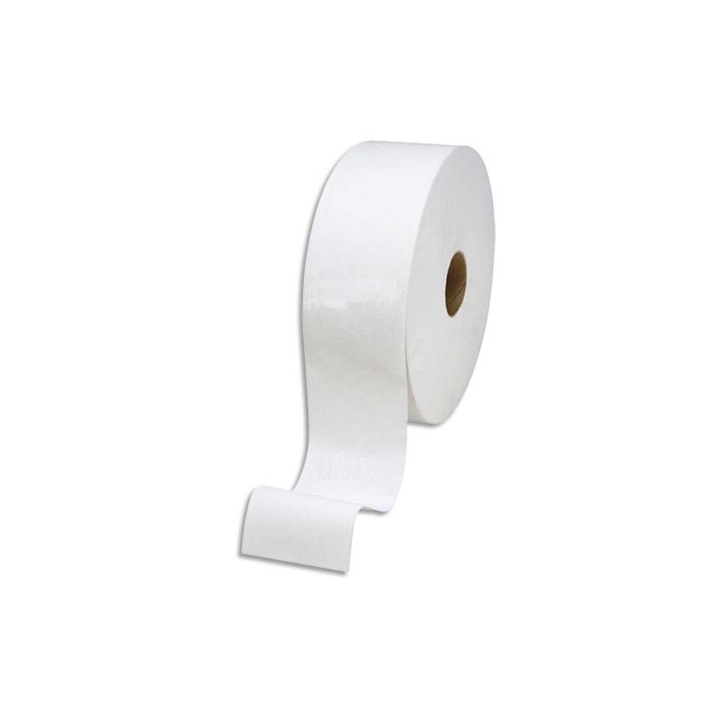 Colis de 12 Mini rouleaux de Papier toilette Jumbo 2 plis L150m Largeur 19 cm Blanc