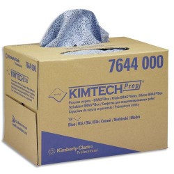 KIMTECH Boîte distributrice de 160 Chiffons Process Kimtech Bleu, non pelucheux - L30,7 x P42,6 cm