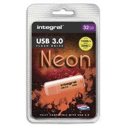 INTEGRAL Clé USB 3.0 Neon 32Go Orange INFD32GoNEONOR3.0