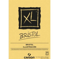 CANSON Bloc de 50 feuilles de papier dessin XL BRISTOL 180g grand format A4