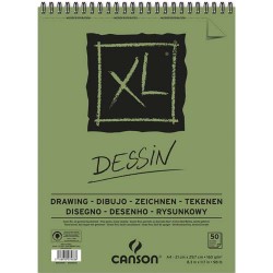 CANSON Bloc de 50 feuilles de papier dessin XL DESSIN 10 160g A3