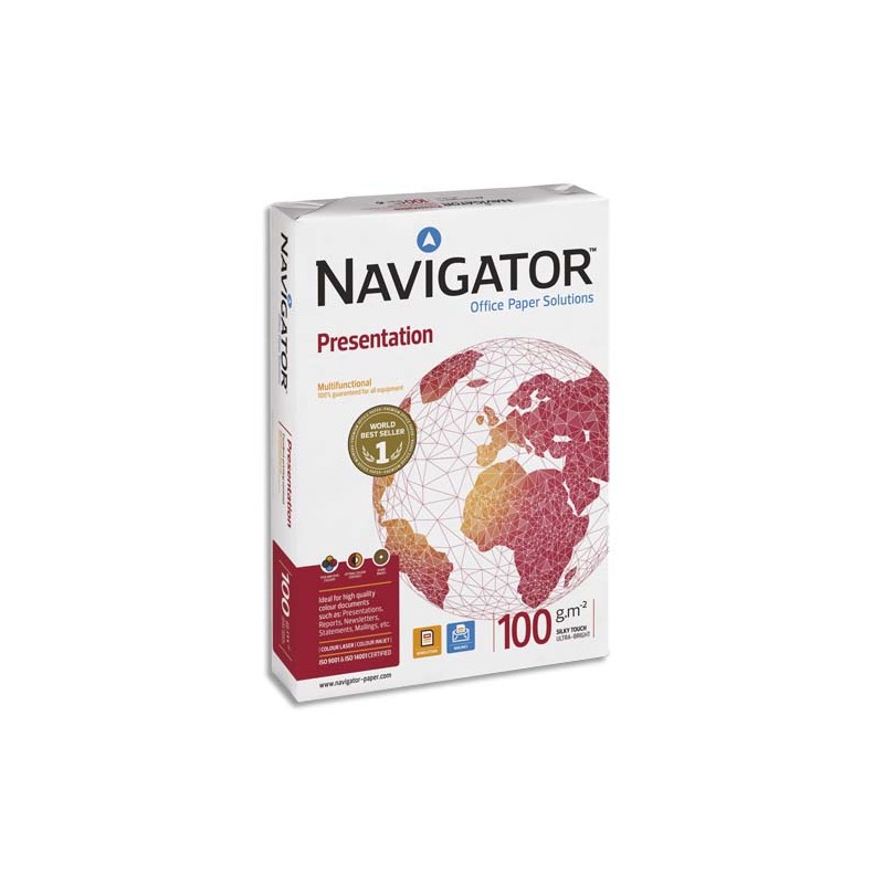 NAVIGATOR Ramette 500 feuilles papier extra Blanc Navigator Presentation A3 100G CIE 169