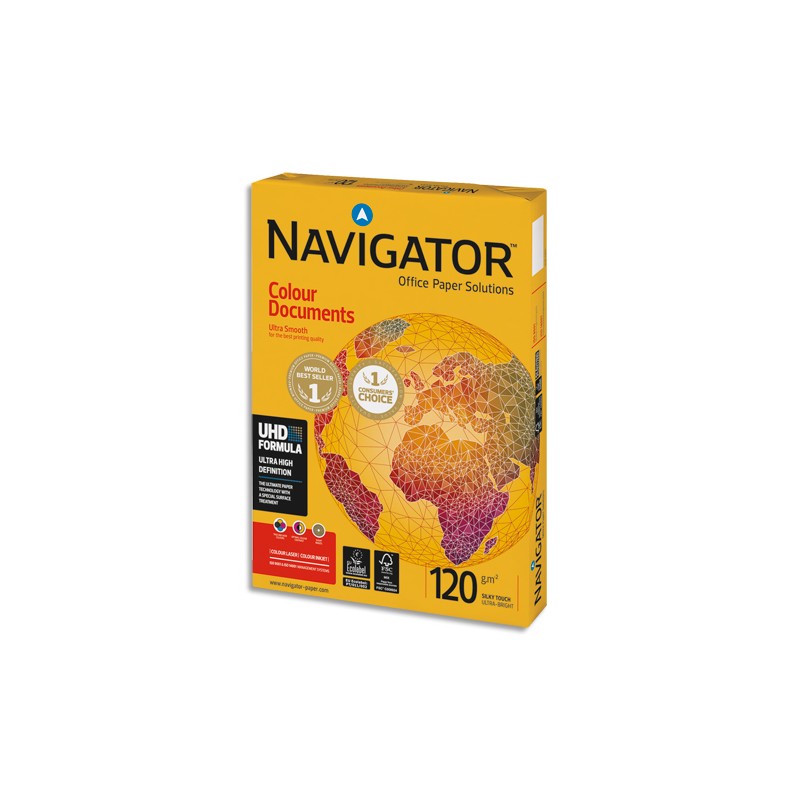 NAVIGATOR Ramette 250 feuilles papier extra Blanc Navigator Colour Document A4 120G CIE 169