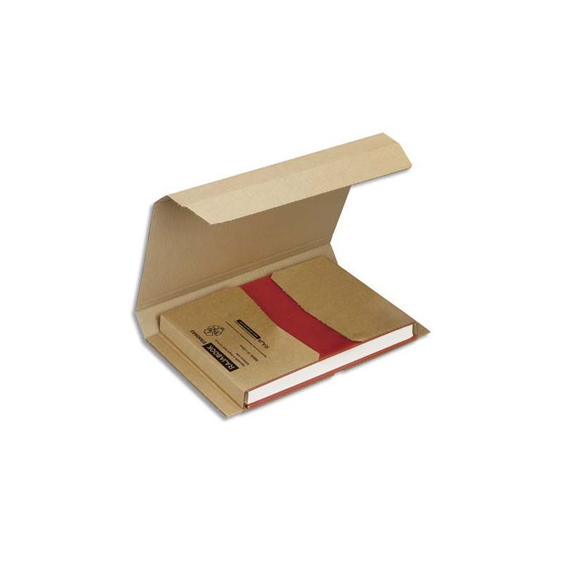Etui postal en carton brun, fermeture adhésive Standard - Dimensions : L28 x H1 x P22 cm