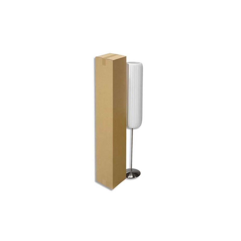 Caisse longue en carton brun simple cannelure - Dimensions : L100 x H15 x P15 cm