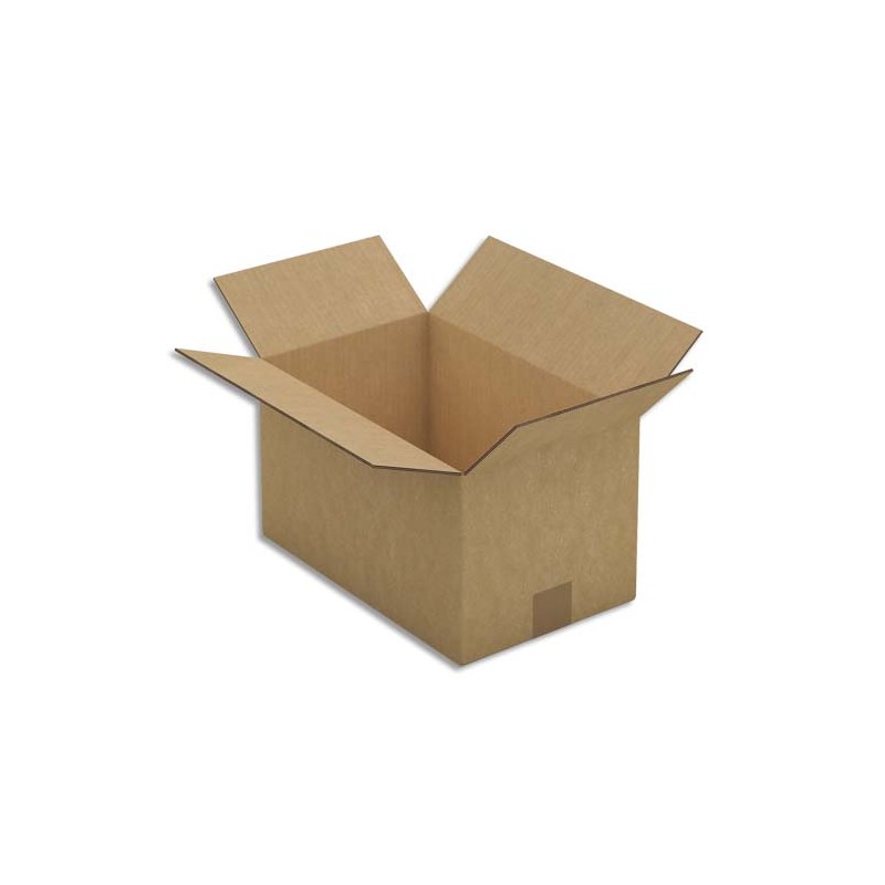 Paquet de 15 caisses américaines en carton brun double cannelure - Dim. : L50 x H31 x P31 cm
