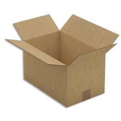 Paquet de 25 caisses américaines en carton brun simple cannelure - Dim. : L35 x H20 x P22 cm