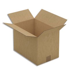 Paquet de 25 caisses américaines en carton brun simple cannelure - Dim. : L35 x H25 x P23 cm