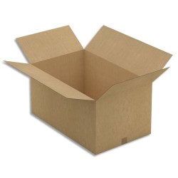 Paquet de 20 caisses américaines en carton brun simple cannelure - Dim. : L80 x H40 x P50 cm