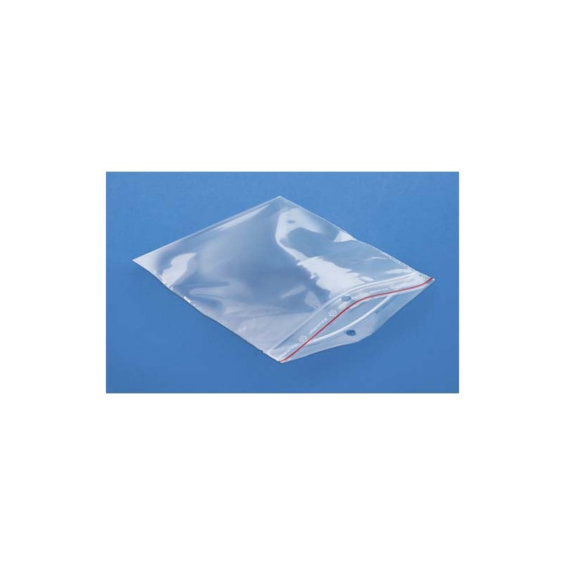 Boîte de 1000 sachets plastique à fermeture zip transparent 60 microns - H18 cm ouverture 15 cm