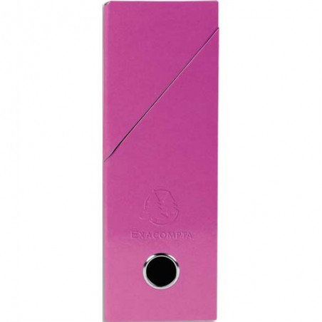 EXACOMPTA Boîte de transfert Iderama, carte lustrée pelliculée, dos 9,5 cm, 34x26 cm, coloris Rose