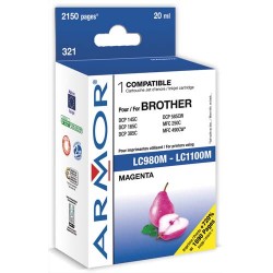 ARMOR Cartouche compatible Jet d'encre Magenta BROTHER LC980/1100M K12446