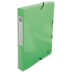 EXACOMPTA Boîte de classement IDERAMA en carte pelliculée 7/10e, 600g. Dos 4 cm. Coloris Vert