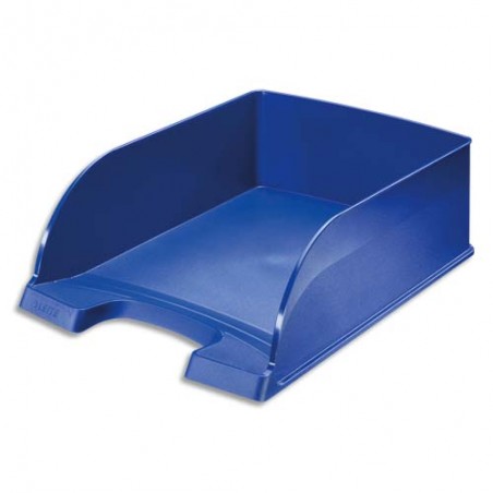 LEITZ Corbeille à courrier Leitz Plus Jumbo - Bleu - Dim L25,5 x H10 x P36 cm
