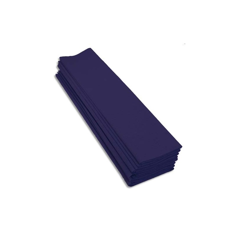 CLAIREFONTAINE Paquet 10 feuilles crépon M40 2X0.50m Bleu marine