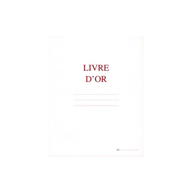 ELVE Livre d’Or format 210x160mm Blanc 148 pages. Couverture aspect cuir