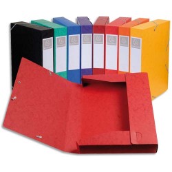 EXACOMPTA Boîte de classement dos 4 cm, en carte lustrée 7/10e coloris assortis
