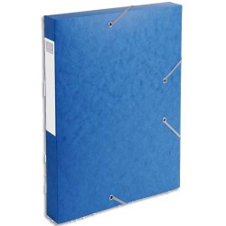 EXACOMPTA Boîte de classement dos 4 cm, en carte lustrée 7/10e coloris Bleu
