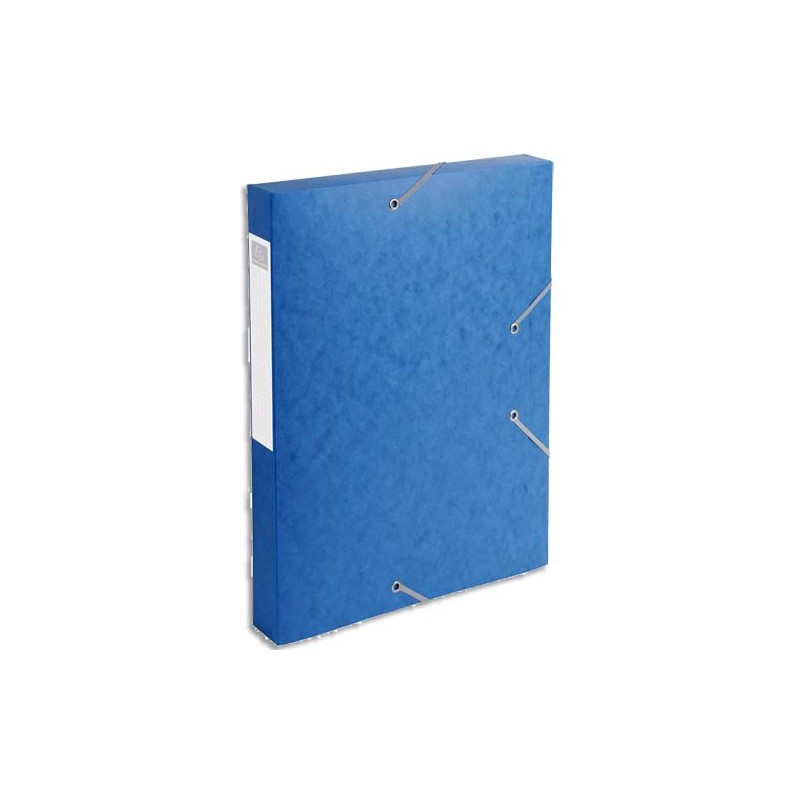 EXACOMPTA Boîte de classement dos 4 cm, en carte lustrée 7/10e coloris Bleu