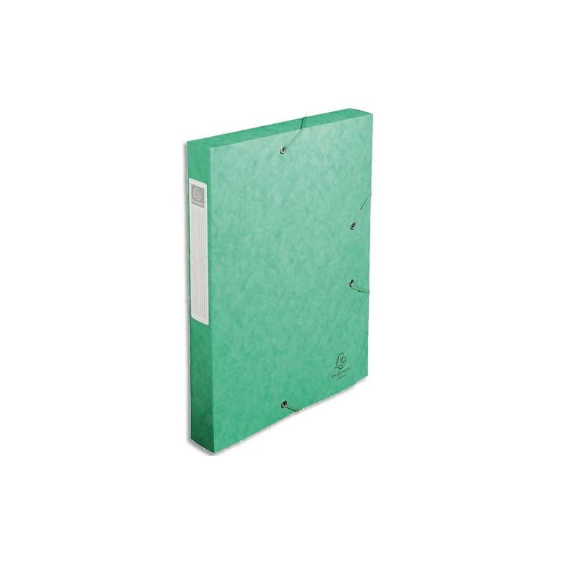 EXACOMPTA Boîte de classement dos 4 cm, en carte lustrée 7/10e coloris Vert