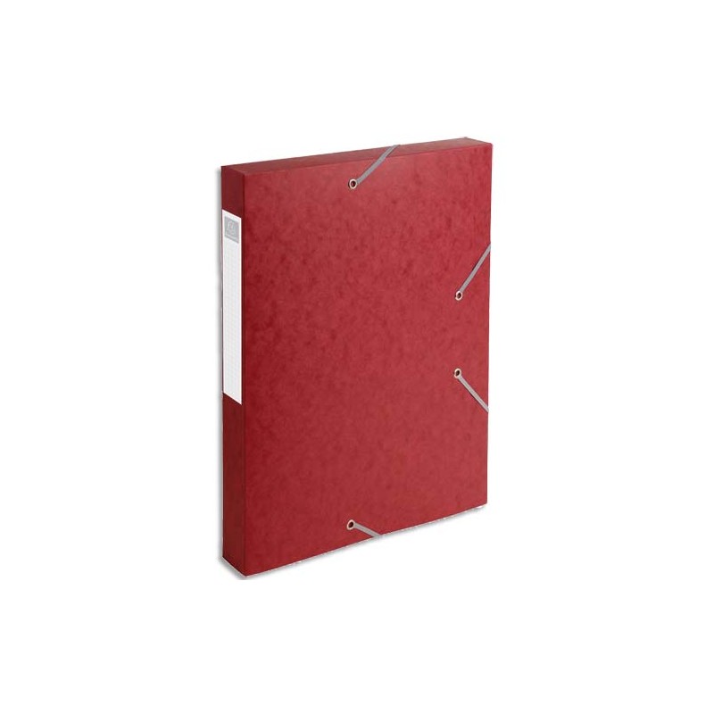 EXACOMPTA Boîte de classement dos 4 cm, en carte lustrée 7/10e coloris Rouge
