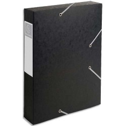 EXACOMPTA Boîte de classement dos 6 cm, en carte lustrée 7/10e coloris Noir