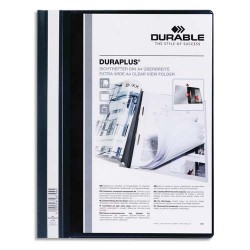 DURABLE Chemise de présentation Duraplus à lamelle A4 - personnalisable + gouttière de passage - Noir