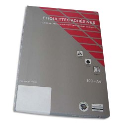 Boîte de 2100 Etiquettes adhésives couleur Jaune - Format : 63,5 x 38,1 mm. Planche A4