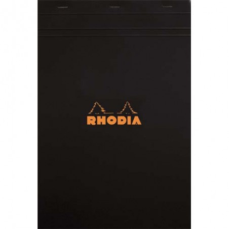 RHODIA Bloc de direction couverture Noire 80 feuilles(160 pages) format A4 réglure 5x5