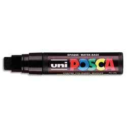 UNI POSCA Marqueur peinture encre Noir à pigmentation et base eau pointe extra large Noir PC17K N