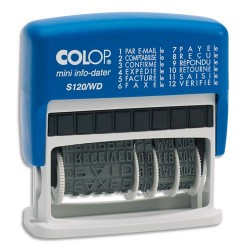 COLOP Dateur multiformules commercialesx12 - S 120 WD à encrage automatique. Hauteur caractères 4mm
