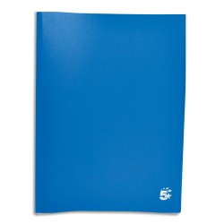 PERGAMY Protège-documents en polypropylène 20 vues Bleu, couverture 3/10e, pochettes 6/100e