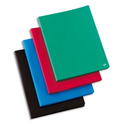 PERGAMY Protège-documents en polypropylène 120vues coloris assortis, couverture 3/10e, pochettes 6/100e