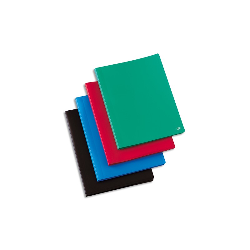 PERGAMY Protège-documents en polypropylène 120vues coloris assortis, couverture 3/10e, pochettes 6/100e