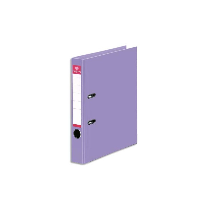 PERGAMY Classeur à levier en polypropylène intérieur/extérieur. Dos 5cm. Format A4. Coloris Violet
