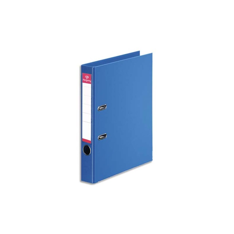 PERGAMY Classeur à levier en polypropylène intérieur/extérieur. Dos 5cm. Format A4. Coloris Bleu roi