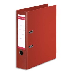 PERGAMY Classeur à levier en polypropylène intérieur/extérieur. Dos 8cm. Format A4. Coloris Rouge