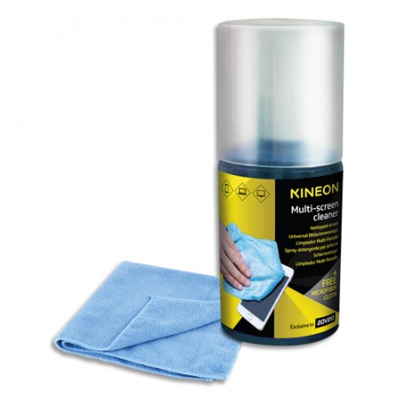 KINEON Spray nettoyant 200ml pour tous types d écrans + 1chiffon microfibre AMCA200MIFKIN