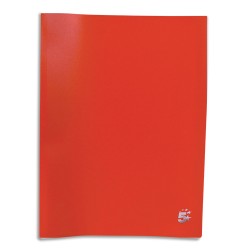 PERGAMY Protège-documents en polypropylène 80 vues Rouge, couverture 3/10e, pochettes 6/100e