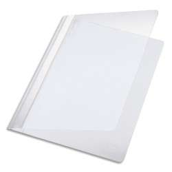 PERGAMY Chemise de présentation à lamelle en PP 17/100eme format A4. Coloris Blanc