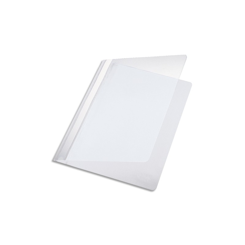 PERGAMY Chemise de présentation à lamelle en PP 17/100eme format A4. Coloris Blanc