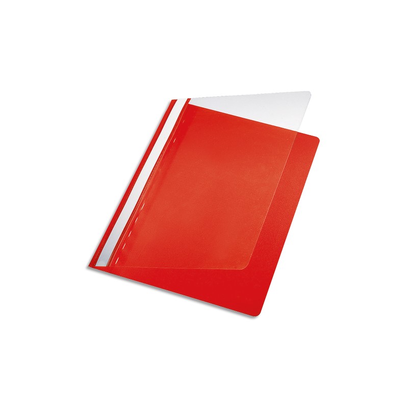 PERGAMY Chemise de présentation à lamelle en PP 17/100eme format A4. Coloris Rouge
