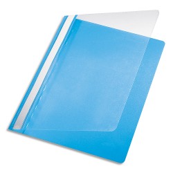 PERGAMY Chemise de présentation à lamelle en PP 17/100eme format A4. Coloris Bleu clair