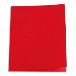PERGAMY Paquet de 100 chemises carte recyclée 180 grammes coloris Rouge